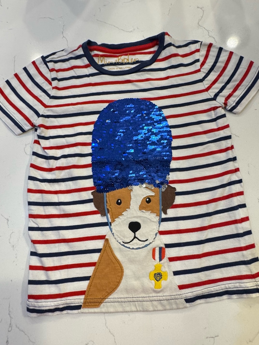 Mini Boden Striped Sprout in Sequined British āBearskinā